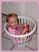 Helping Momma with the laundry